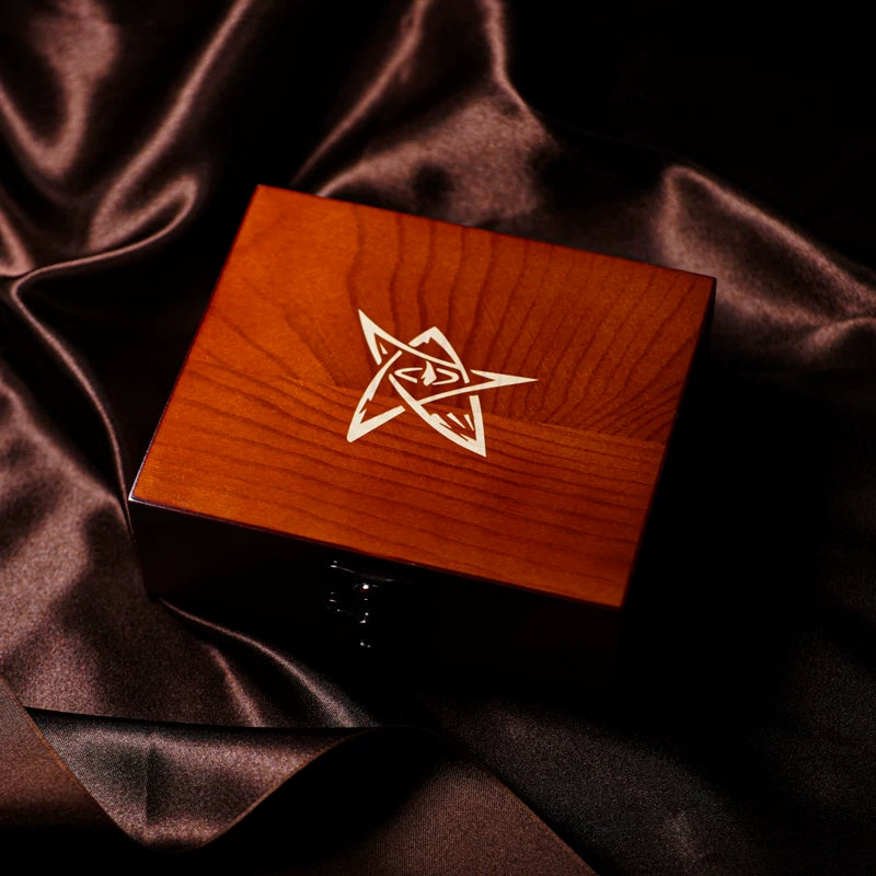 Vintage Solid Wood Dice Box Portable Polyhedral Dice Storage Case for D&D Tabletop RPG Games
