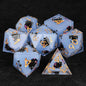 Cat dice in dice resin polyhedral dice set - detail view 18