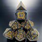 7-Piece Dragon Pattern Polyhedral DND Dice Set, Acrylic Tabletop RPG Roleplaying Game Dice for D&D, MTG, Pathfinder
