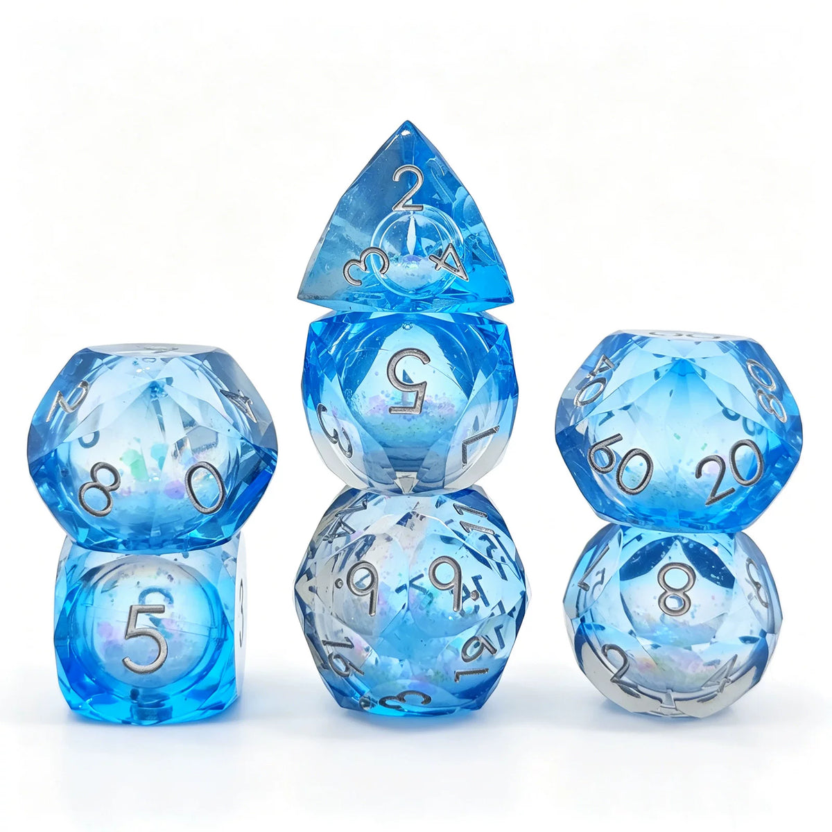 Liquid Core Quicksand Resin DND Dice Set for Dungeons & Dragons TRPG RPG Tabletop Gaming