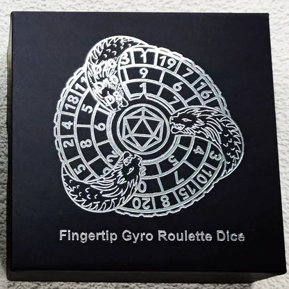 7-in-1 Metal Fidget Spinner DND Dice Polyhedral Roulette Spinner for D&D, TTRPG, MTG Board Games with Gift Box