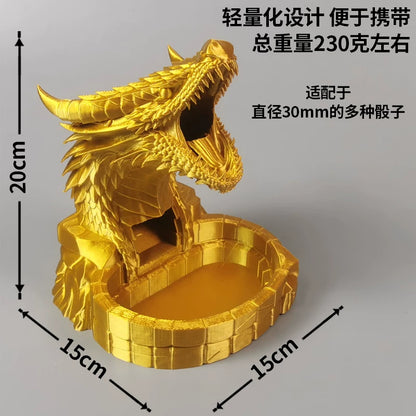 Medieval Fantasy Dragon Dice Tower for DND Tabletop Board Games RPG Dice Roller Accessory