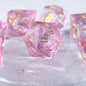 Liquid Core Resin Polyhedral Dice Set, 7-Piece DND D20 Moving Quicksand Dice for Tabletop RPG