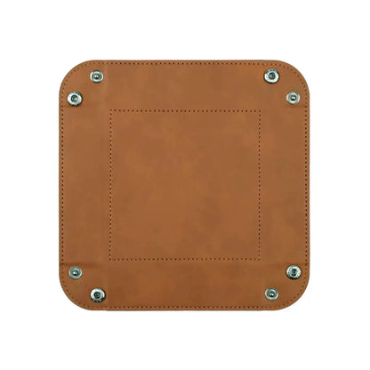 Premium Embossed PU Leather Dice Tray Foldable Rolling Mat for DND RPG Board Games