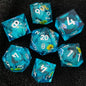 Floating Dragon Eye Polyhedral Dice Set Liquid Core RPG Dice for DND COC Tabletop Games