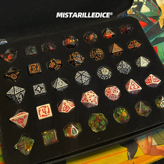 Portable Tabletop RPG Dice Storage Case & Display Box for DND Dungeons and Dragons TRPG Polyhedral Dice Holder