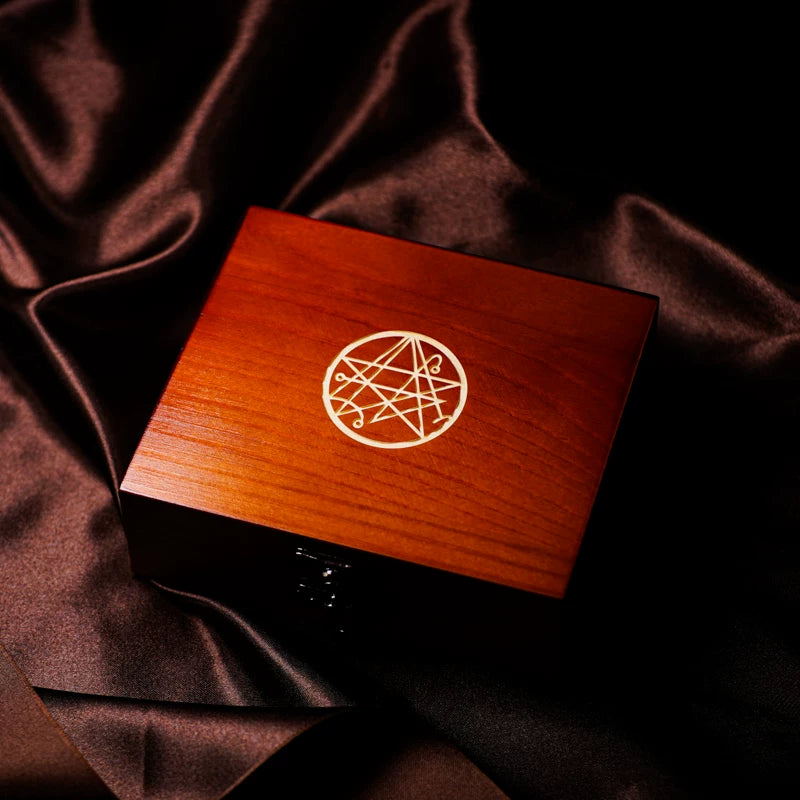 Vintage Solid Wood Dice Box Portable Polyhedral Dice Storage Case for D&D Tabletop RPG Games