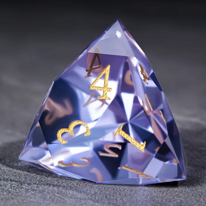 钻石多切面原创幻彩紫水晶DND骰子克苏鲁跑团TRPG coc骰子桌游件