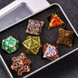 Metal Polyhedral DND Dice Set for Tabletop RPG, Cthulhu & D&D Gaming, Heavy Duty Zinc Alloy Dice with Storage Case