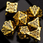 Metal Polyhedral DND Dice Set for Tabletop RPG, Cthulhu & D&D Gaming, Heavy Duty Zinc Alloy Dice with Storage Case