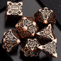 Metal Polyhedral DND Dice Set for Tabletop RPG, Cthulhu & D&D Gaming, Heavy Duty Zinc Alloy Dice with Storage Case