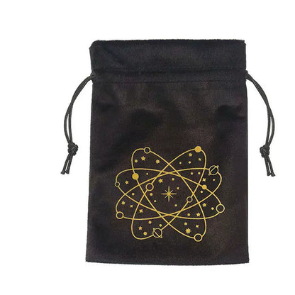Luxury Velvet Tarot Card Drawstring Bag - Soft Storage Pouch for Oracle Cards, Crystals, Dice and Jewelry (13x18cm)