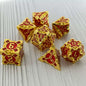 Solid Metal Sharp Edge RPG Dice Set Dragon Scale Polyhedral Gaming Dice for DND COC Warhammer Tabletop Games Collectible Gift