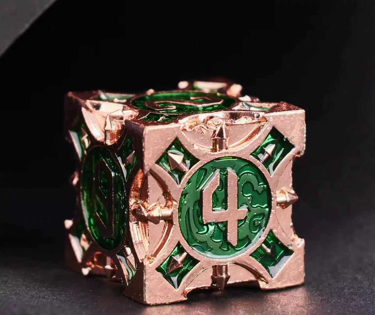 Metal Polyhedral DND Dice Set for Tabletop RPG, Cthulhu & D&D Gaming, Heavy Duty Zinc Alloy Dice with Storage Case