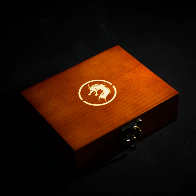 Vintage Solid Wood Dice Box Portable Polyhedral Dice Storage Case for D&D Tabletop RPG Games