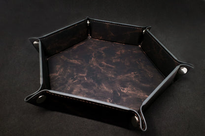 Premium Embossed PU Leather Dice Tray Foldable Rolling Mat for DND RPG Board Games