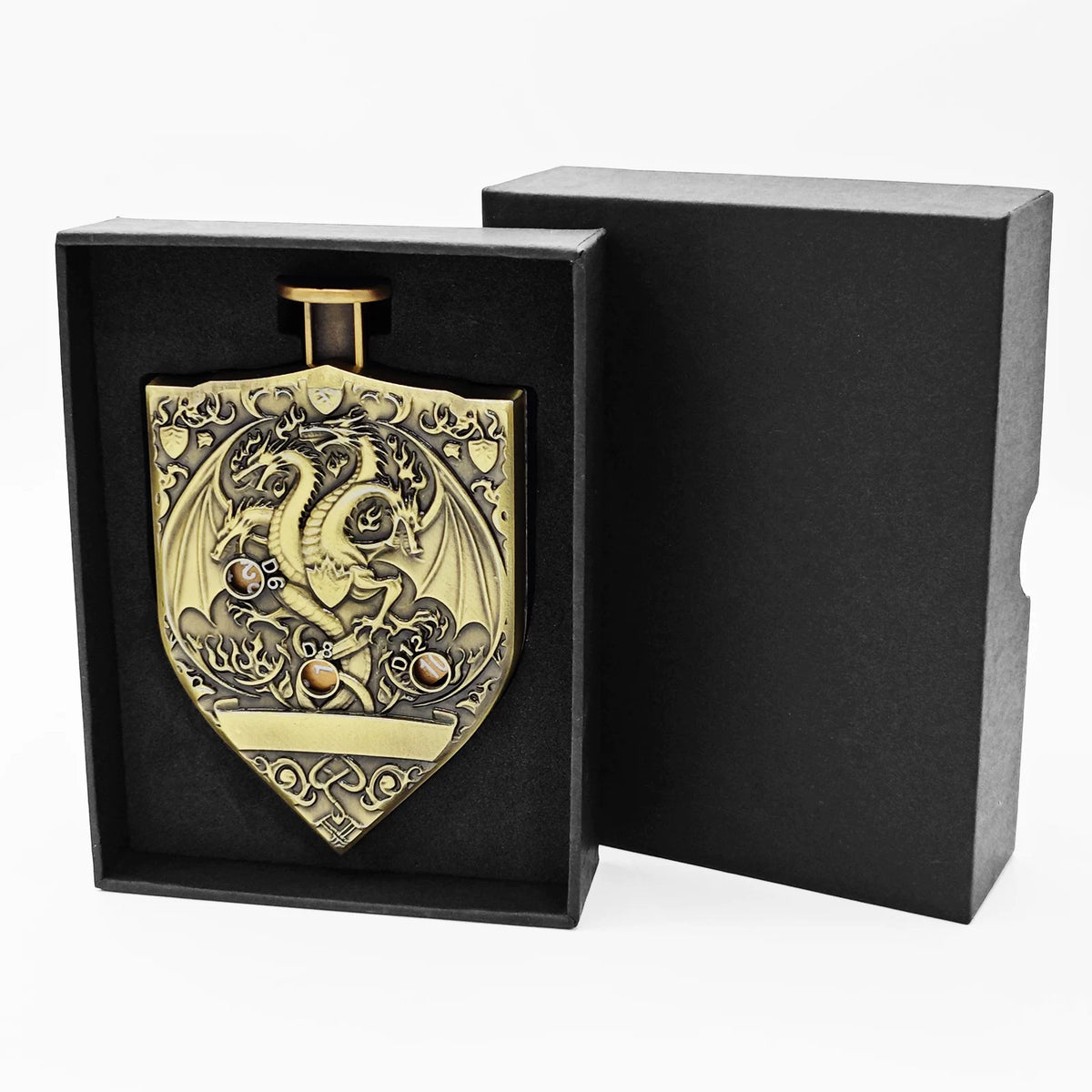 7-in-1 Metal Roulette Spinner Dice for DND TRPG - Mechanical Pocket Wheel Dice with Gift Box for Tabletop RPG, D&D, and Call of Cthulhu Games