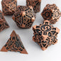 Solid Metal Sharp Edge RPG Dice Set Dragon Scale Polyhedral Gaming Dice for DND COC Warhammer Tabletop Games Collectible Gift