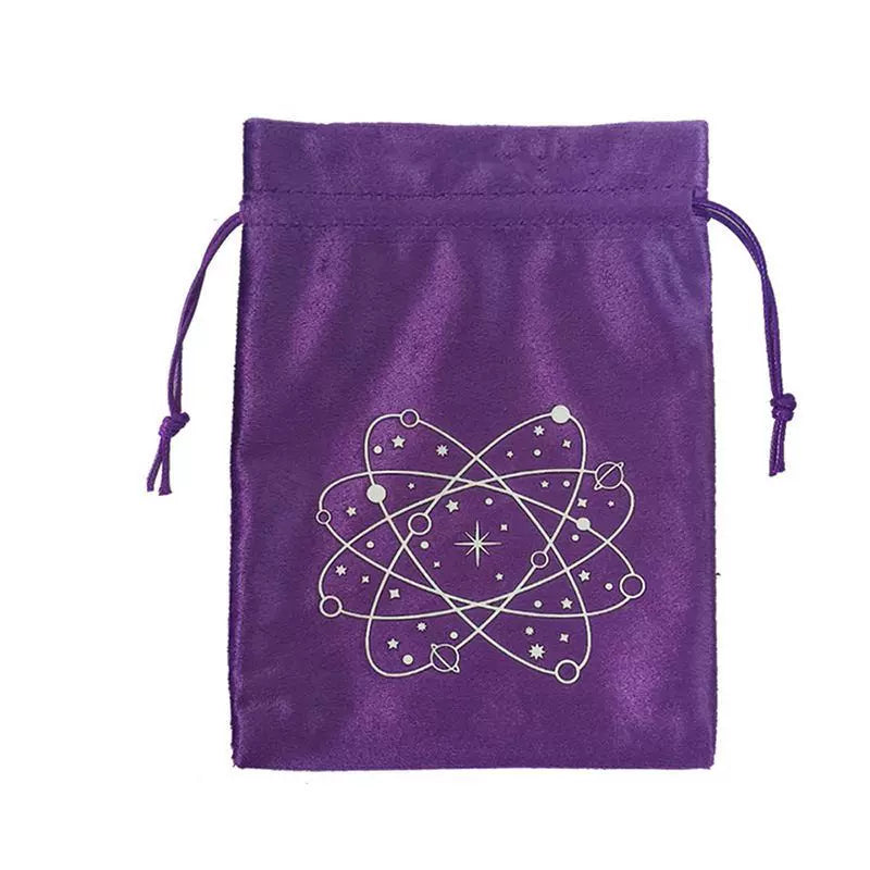 Luxury Velvet Tarot Card Drawstring Bag - Soft Storage Pouch for Oracle Cards, Crystals, Dice and Jewelry (13x18cm)