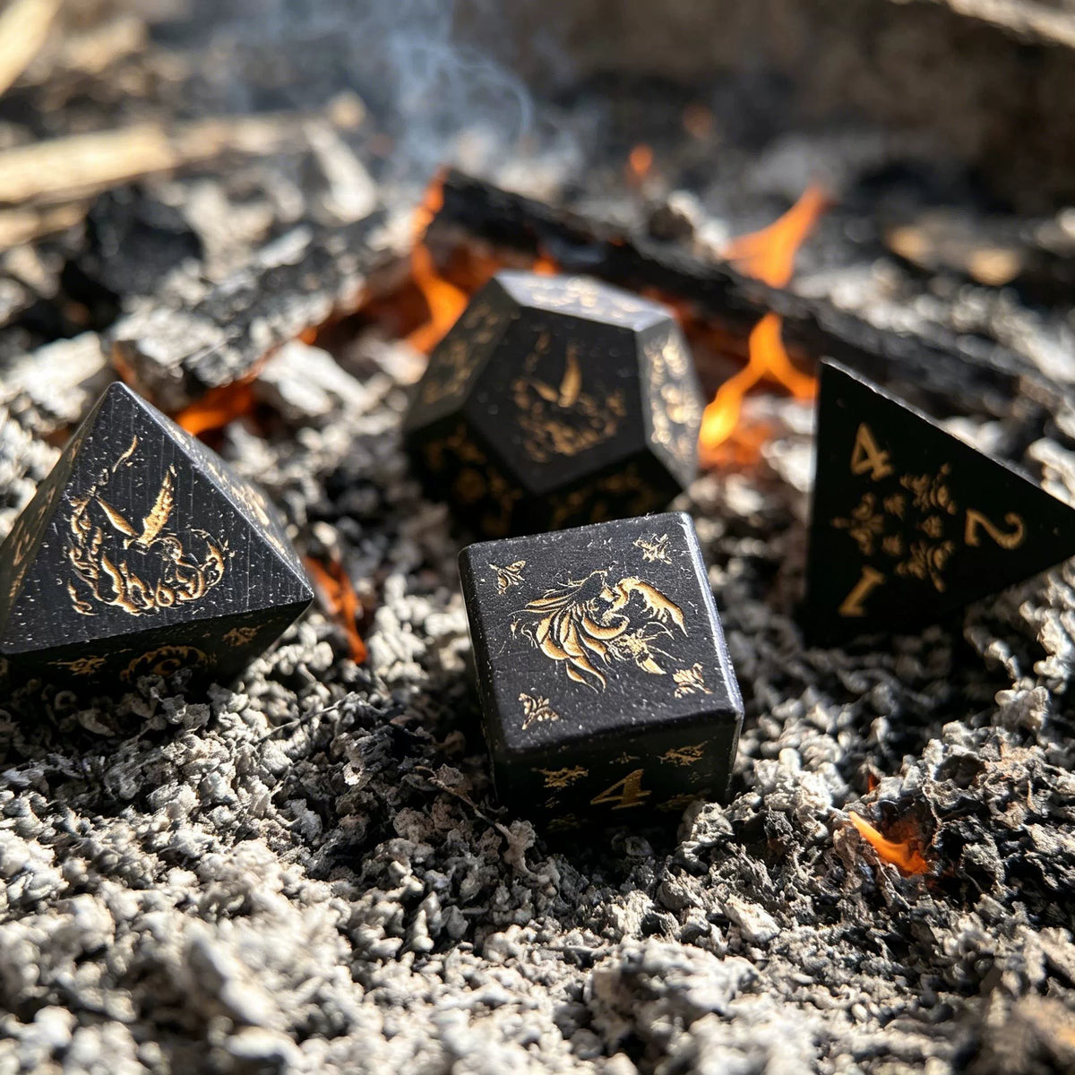Natural Rosewood Polyhedral DND Dice Set, 7-Piece Wooden RPG Gaming Dice for Dungeons and Dragons, COC, Tabletop Fantasy Games