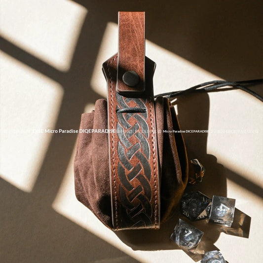Vintage Drawstring Dice Bag | Expandable D&D Dice Pouch