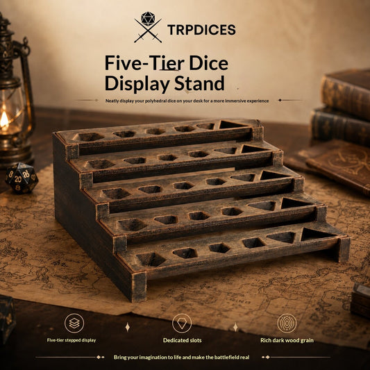 5-Tier Dice Display Shelf | DND Polyhedral Storage Tower